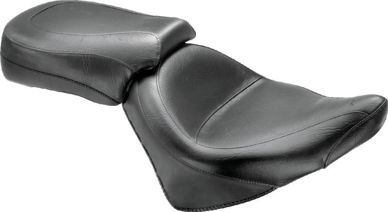 Mustang Motorcycle 76511 Mustang 03-17 Victory Vegas, Kingpin, 05-07 8-Ball Standard Touring 2PC Seat - Black - Photo - Primary