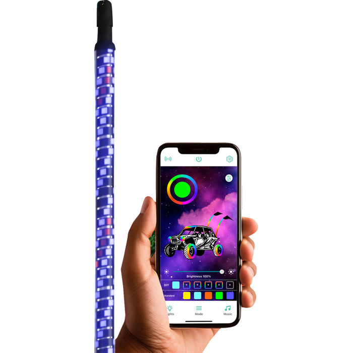 WHIPITLIGHTRODS 2040-3466 SB-RGBBTR-131-V2 Whip Light 3'  rod - bluetooth® - rgb