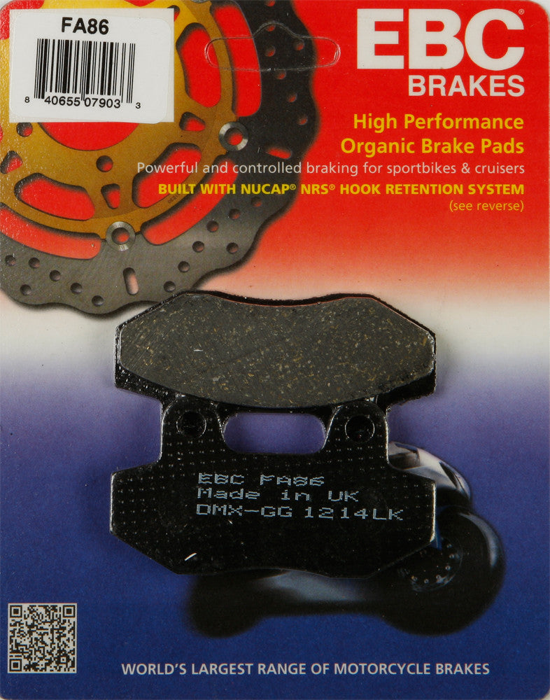 Ebc Brake Pads Organic - FA86 Honda CMX250C Rebel 1985-1987