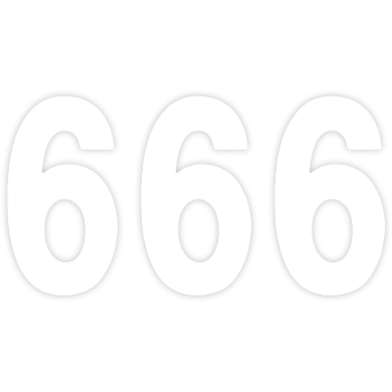 FACTORY EFFEX FX04-2566 04-2566 Pro Numbers Mini Pro Number 6 - White - 4"
