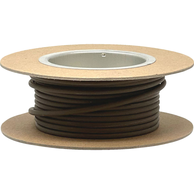 NAMZ 2120-1273 NGWR-110 Bare-Copper GXL Hook-Up Wire - 25' GXL Wire Spool - 10 Gauge - Brown