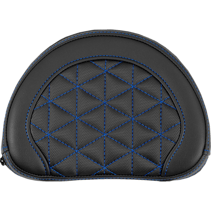 SADDLEMEN 0822-0691 051331101 Contoured Sissy Bar Pad tri-gripper - blue stitch