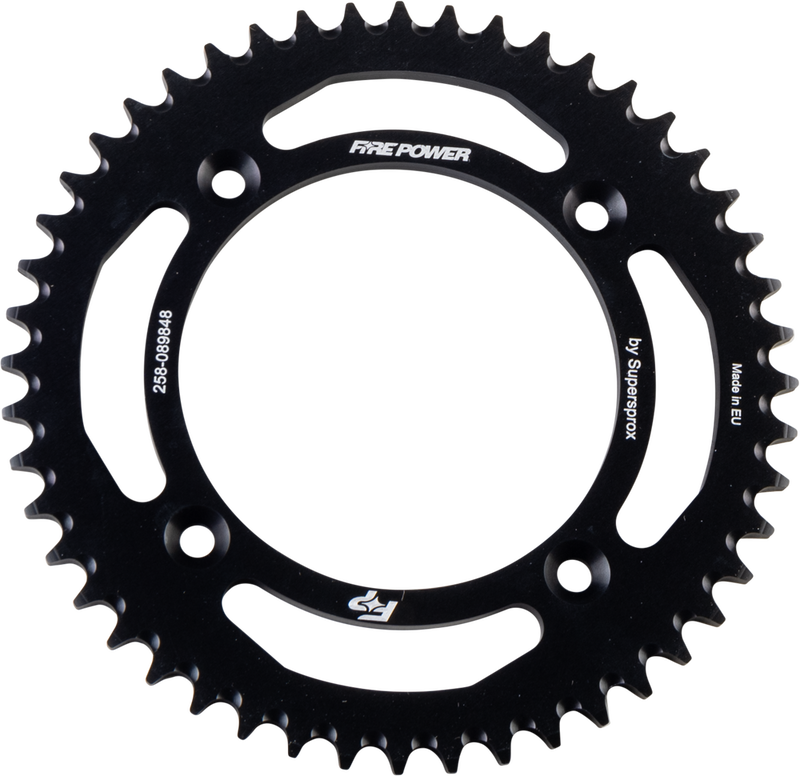 Fire Power 258-089848 FPA-898-48-BLK REAR SPROCKET ALUMINUM 48T BLK