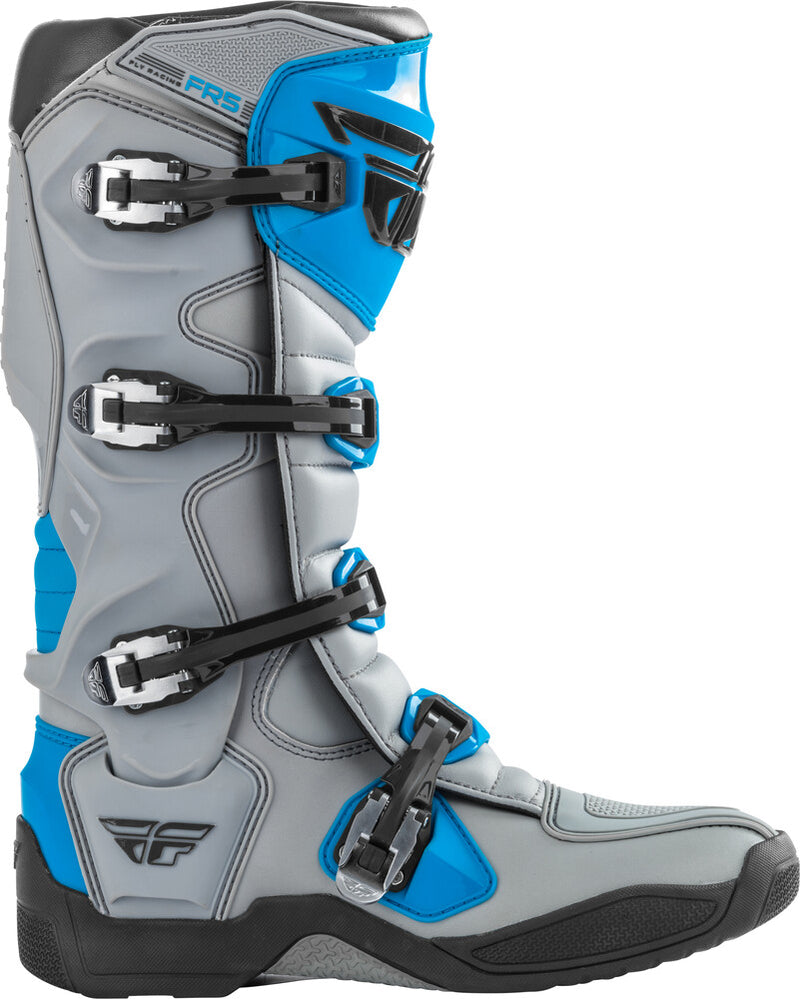 Fly Racing FR5 Boots Grey Blue SZ 08