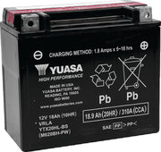 Yuasa Battery YUAM620BH-PW Yuasa YTX20HL-BS-PW High Performance AGM Battery W/bottle - Photo - Primary
