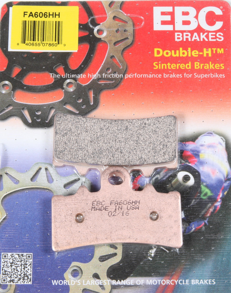 EBC Brake Pads Double-H Sintered - FA606HH For BMW G310GS / G310R 2017-2020 | Husqvarna Vitpilen 401 / Svartpilen 401 2018-2024 | KTM 390 2015-2024