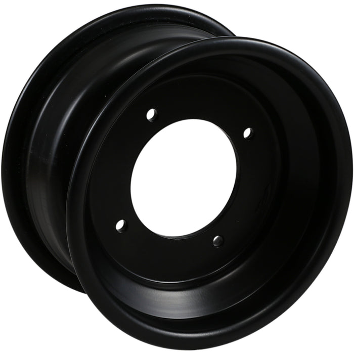AMS 0232-0124 261RL98115B3 Rolled-Lip Spun Aluminum Wheel Rolled-Lip Spun Wheel - Rear - Black - 9x8 - 4/115 - 3+5