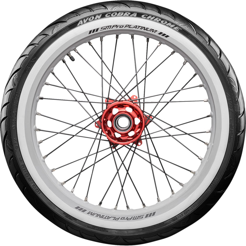 AVON 0305-0626 2120195 Cobra Chrome Reinforced Tire - AV91 - MH90-21 - 56V - Whitewall