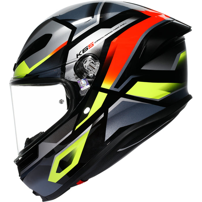 AGV K6 S Erazer Helmet - Black/Red/Yellow Fluo