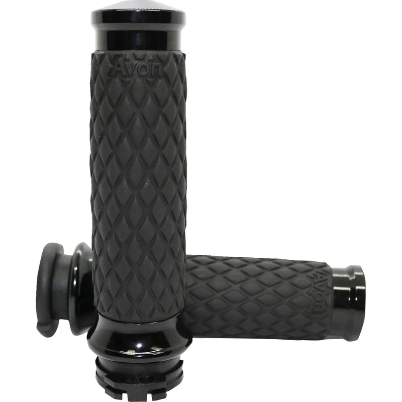 Avon Custom Contour Grips - DIA-65-ANO-FLY For Harley Motorcycles 2008-2024