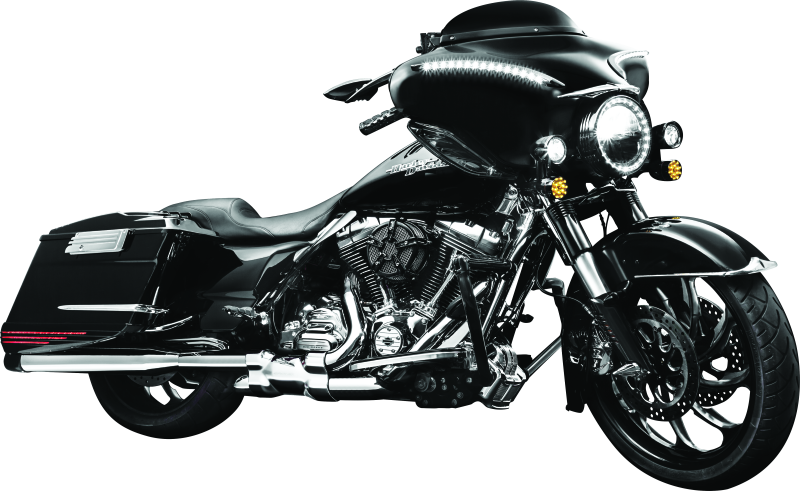 Kuryakyn 1318 Smooth Windshield Trim 96-13 Touring Gloss Black - User 1