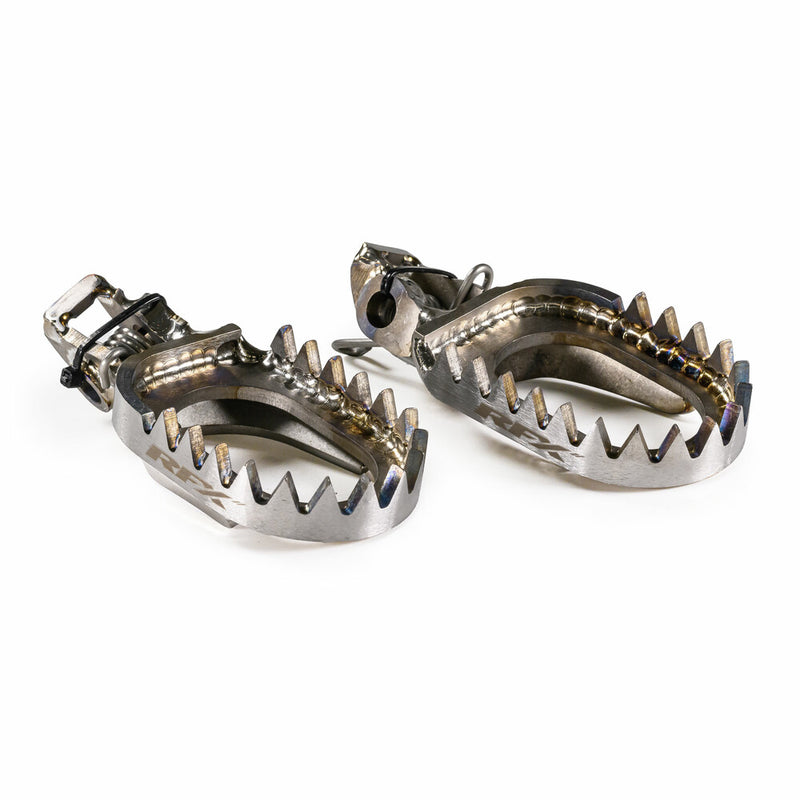 Rfx Factory Footpegs Titanium KTM Husqvarna GAS - FXFR 50300 GPTI For Husqvarna Dirt Bikes 2017-2024 | KTM Dirt Bikes 2017-2024