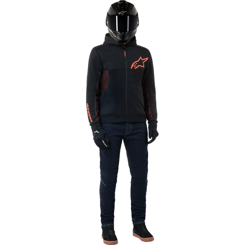 ALPINESTARS Chrome Air Sport Hoodie Black/Red - Fluo