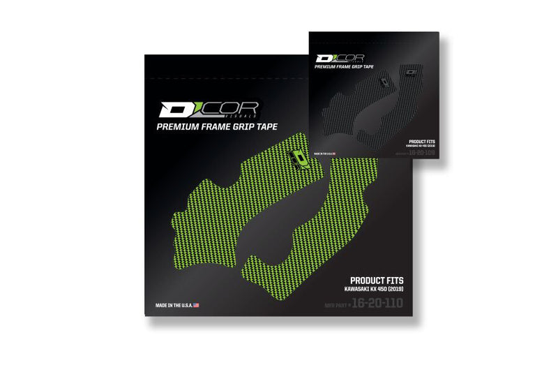 D-Cor Frame Grip Guard Decal Grey - 16-20-109 Kawasaki Dirt Bikes 2019-2024
