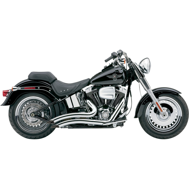 Cobra Short Swept 2-Into-2 Exhaust System - 6223 For Harley Softail 1986-2006