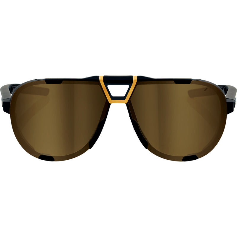 100% 2610-1423 61046-258-01 Westcraft Sunglasses soft tact black - soft gold mirror