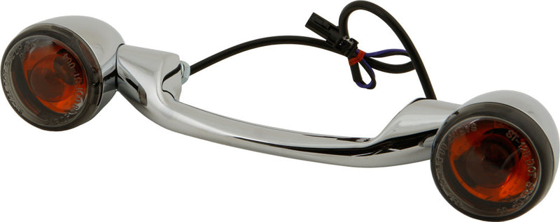 Harddrive 820-52361 161800 TURNSIGNAL LIGHT BAR CHROME W/AMBER LENSES