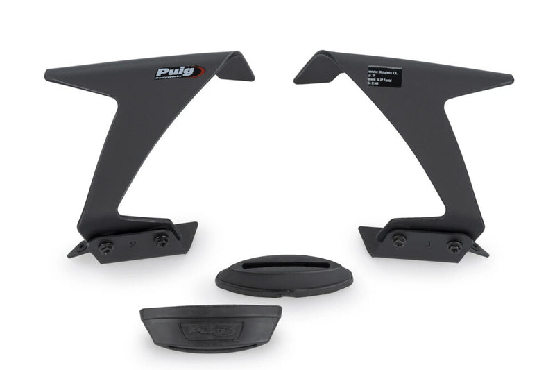 Puig Hi-Tech Parts Race Side Spoilers Matte Black - 21570J BMW 1000 2023-2024