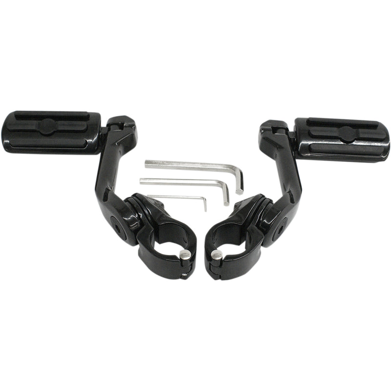 RIVCO PRODUCTS 1624-0321 MV110 Highway Pegs with Mount Set Kit Highway Pegs With Mount - Black