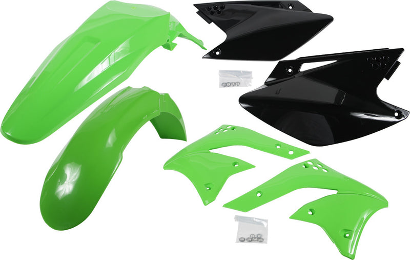 Acerbis Plastic Kit Green - 2041050357 Kawasaki KX 250 2006-2008