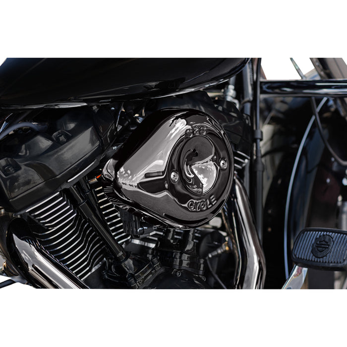 S&S CYCLE 1010-3175 170-0781 Stealth Teardrop Air Cleaner Kit - M8 - Lava Chrome
