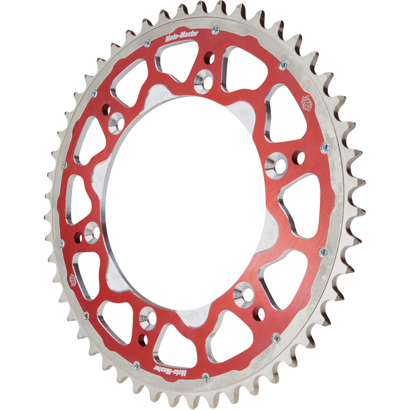 MOTO-MASTER 1211-2108 620023348 Fusion Series Dual Ring Rear Sprocket 48 tooth - red - honda