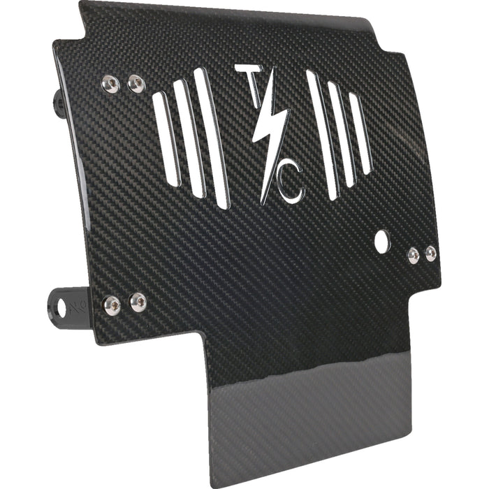 THRASHIN SUPPLY CO. 0506-2529 TSC-3034-1 Carbon Fiber Skid Plate Skid Plate - Carbon Fiber/Gloss - With Black Brackets - FLHX/FLTRX