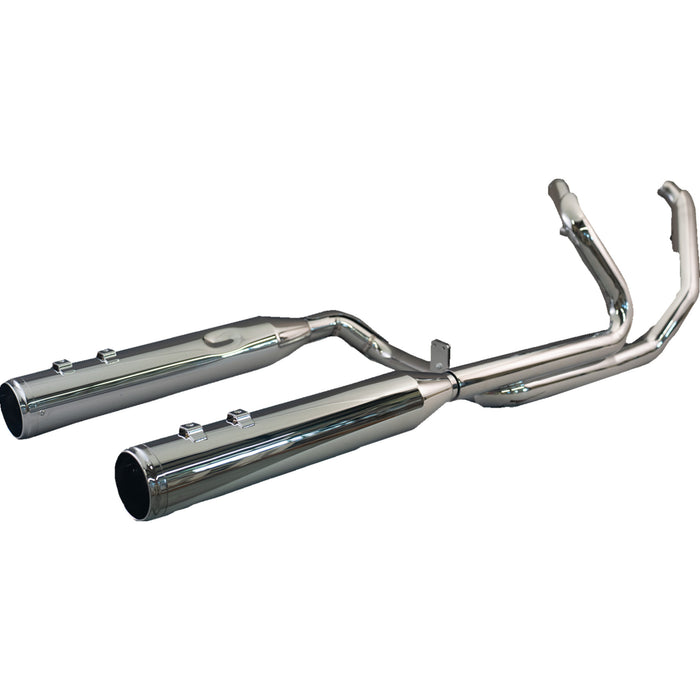 KHROME WERKS 1800-2716 200140 2-into-2 Dominator Exhaust System - 2-into-2 Dominator Exhaust System with 4-1/2" Mufflers - Chrome with Race Tip - Twin Cam