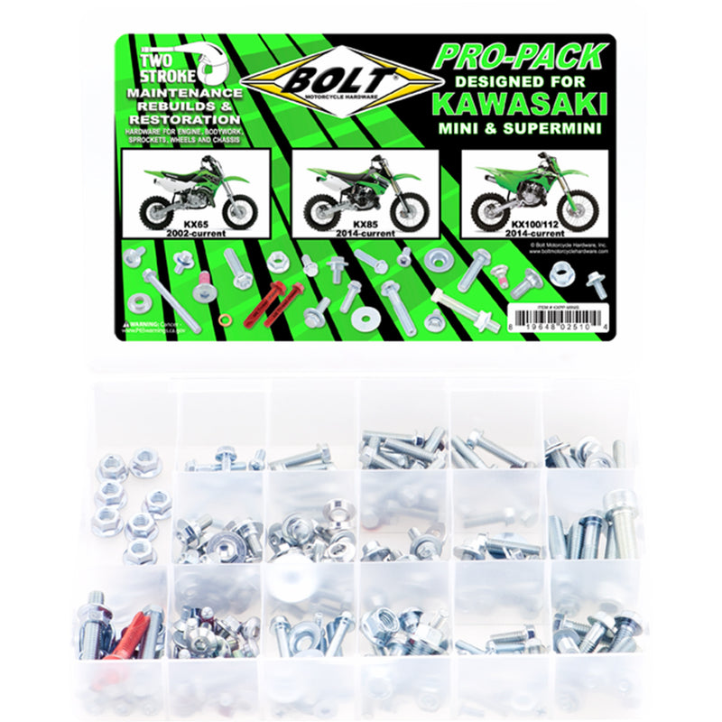 Bolt Hardware - KXPP-MINIS Kawasaki Dirt Bikes 2002-2026