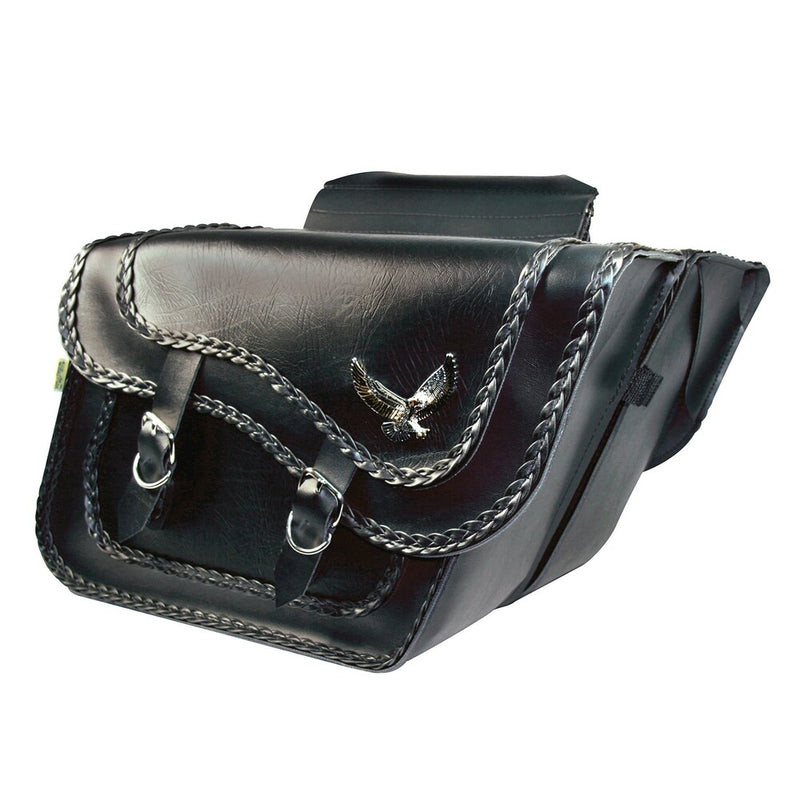 Willie & Max 63-00241 58736-20 SADDLEBAG SUPER SLANT BLACK MAGIC 16"X11"X6.5"