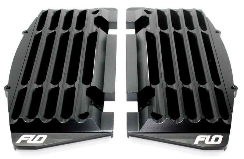 Flo Motorsports High Flow Radiator Braces Black - FLO 753-2BLK Yamaha YZ 125 / YZ 250 2005-2024