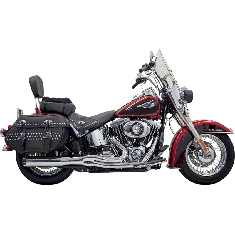 Bassani Xhaust Road Rage II B1 Power 2-Into-1 Exhaust System - 1S18R For Harley Softail 1986-2017