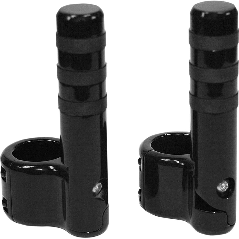 LINDBY 1624-0257 BL715 Clamp-On Footpeg Clamp-On 3-Band Footpeg - Black