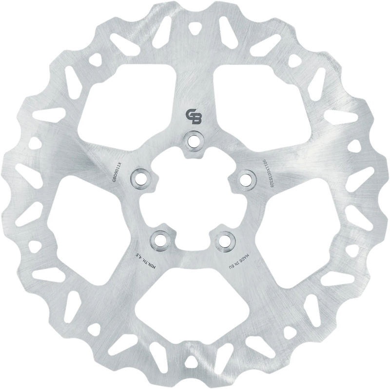 Gbrakes Rotor 11.5" Solid Wave Front Stainless - GBD9011X For Harley Motorcycles 2000-2014