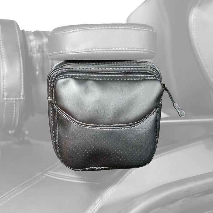 SHOW CHROME 3550-0437 ARC-2RT Platinum Arm Rest Pouch passenger - two-toned black - can-am spyder rt ltd '20-'24