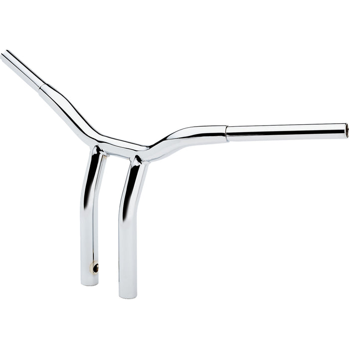 LA CHOPPERS 0601-4940 LA-7338-12 Kage Fighter Welded Bent-Riser Handlebar - One Piece - Bent - 12" - Chrome
