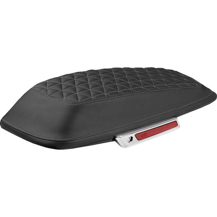 SADDLEMEN 3501-2335 L870-14-21102 Tri-Gripper Saddlebag Lid Covers Saddlebag Lid Covers - Tri-Gripper - Gray Stitch - FLH/FLT '14-'25