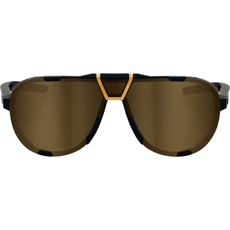 100% 2610-1423 61046-258-01 Westcraft Sunglasses soft tact black - soft gold mirror