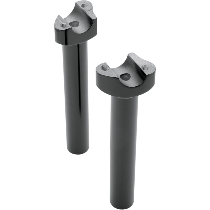 DRAG SPECIALTIES 0602-0407 Forged Aluminum Handlebar Risers straight - 8" - black
