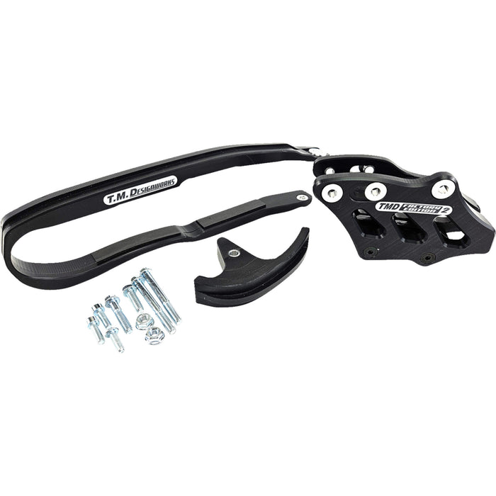 T.M. DESIGNWORKS 1231-1760 KCP-K12-BK Chain Guide and Slider Kit Chain Guide/Slider - Black - KX 250/450