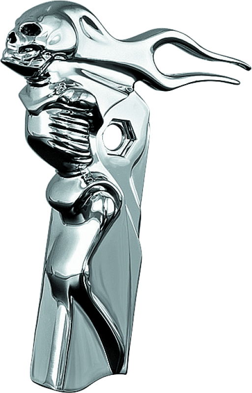 Kuryakyn 1054 Zombie Front Shift Arm Cover 82-16 Touring Chrome - Photo - Primary