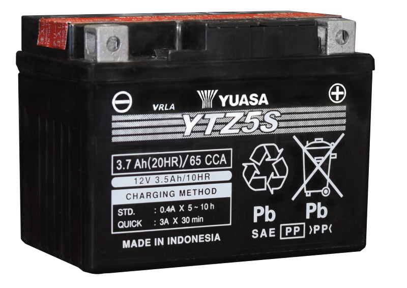 Yuasa Battery YUAM62TZ5 Yuasa YTZ5S-BS Maintenance Free AGM 12-Volt Battery W/bottle - User 1