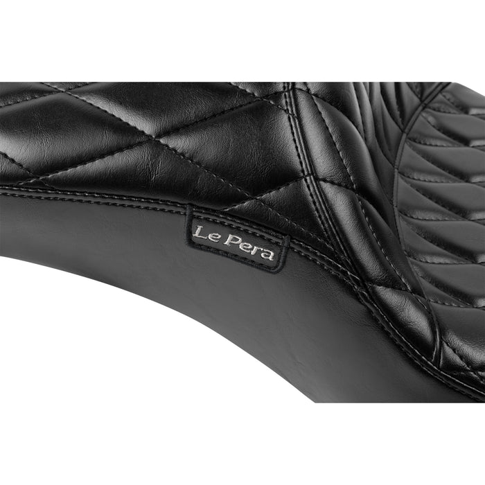 LE PERA 0801-1876 LV-957DLDM Maverick Daddy Long Legs Seat - Without Backrest - Diamond Stitched - FLH/FLT '23-'24