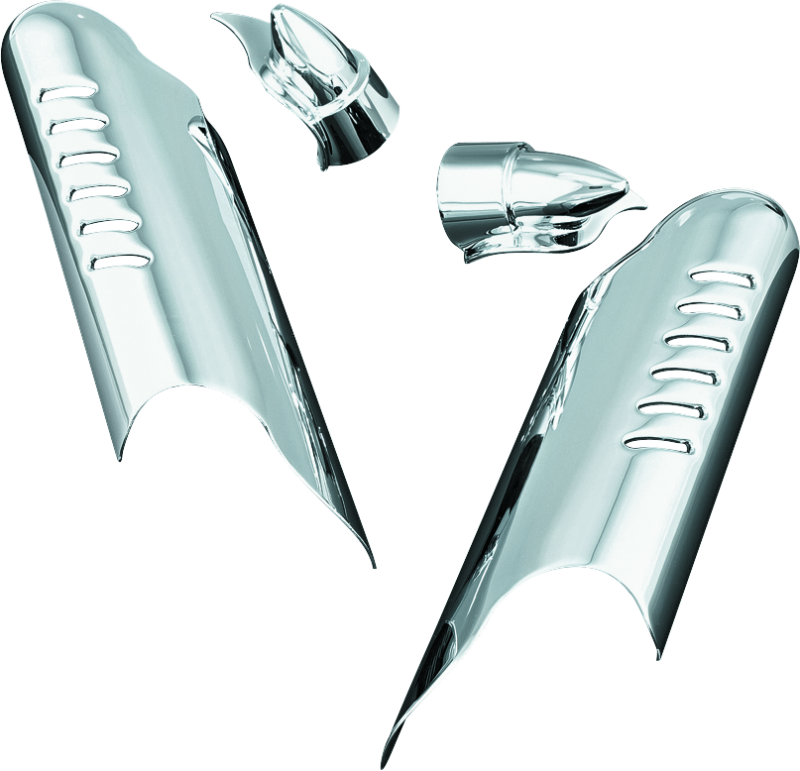 Kuryakyn 7768 Lower Leg Deflector Shields 00-13 Touring Chrome - Photo - Primary