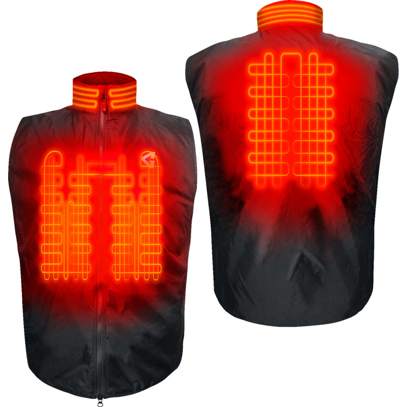 GERBING HEATED CLOTHING 2830-0751 G1215MVST30100116788 12V Heated Vest Liner - Motorcycle 12V Heated Vest Liner - Black - 3XL