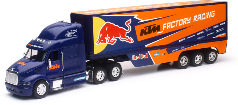 New Ray Toys 959-0104 14393 REPLICA 1:32 SEMI TRUCK 17 RED BULL KTM RACE TRUCK