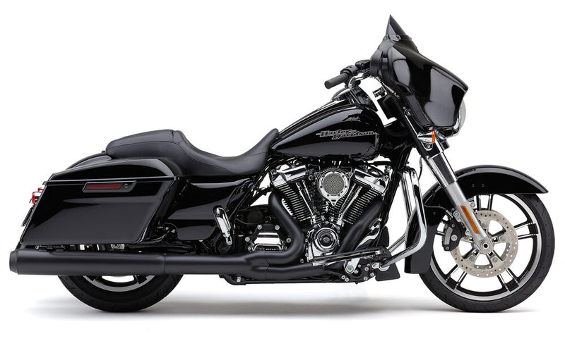 Cobra Powrflo 2-1 W Billet TIP Black FLH FLT - 6451RB For Harley Touring 2017-2026