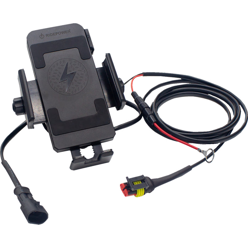 RIDEPOWER 3807-0659 RPINDTVMOUNTQD Phone Inductive Wireless Charging Mount with Quick Disconnect Power Cable Phone Charging Mount - Quick Disconnect - Ball Mount