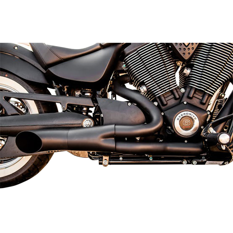 TRASK 1810-2277 TM-3033BK Hot Rod 2:1 Exhaust System 2:1 Exhaust - Black - Victory