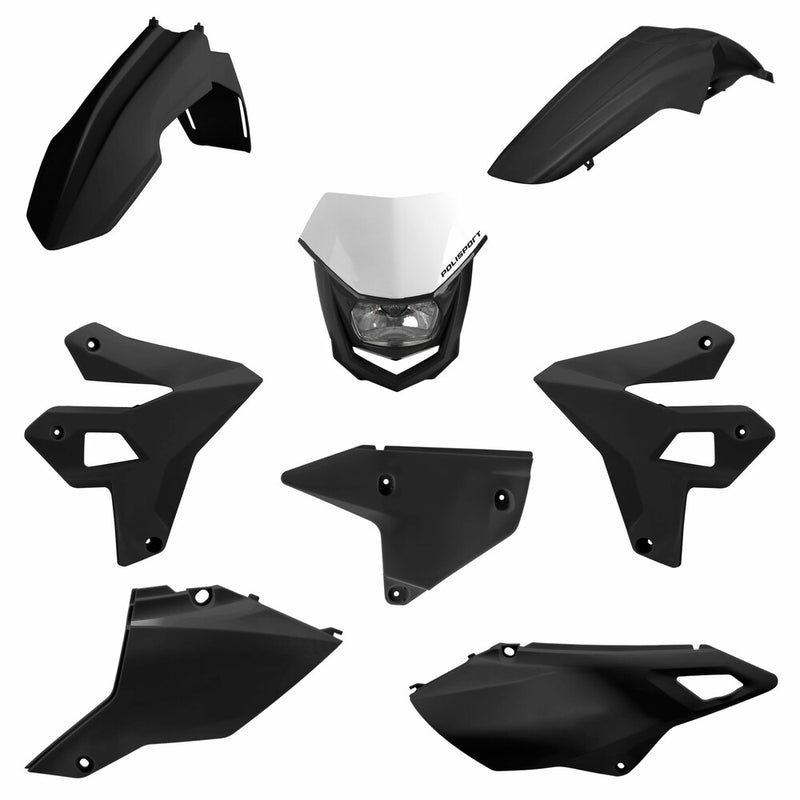 Polisport Restyling Kit W Halo Headlight Black Suzuki DRZ400 - 91591 Suzuki 400 / 400E / 400S / 400SM 2000-2024